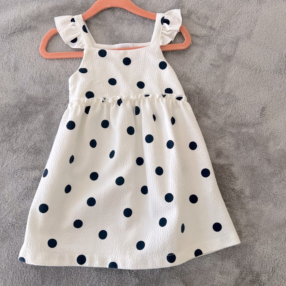 Zara kids,  Polka Dot Kids Dress - White and Black. Size 18-24 months